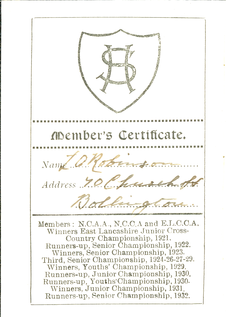  1930s members certificate