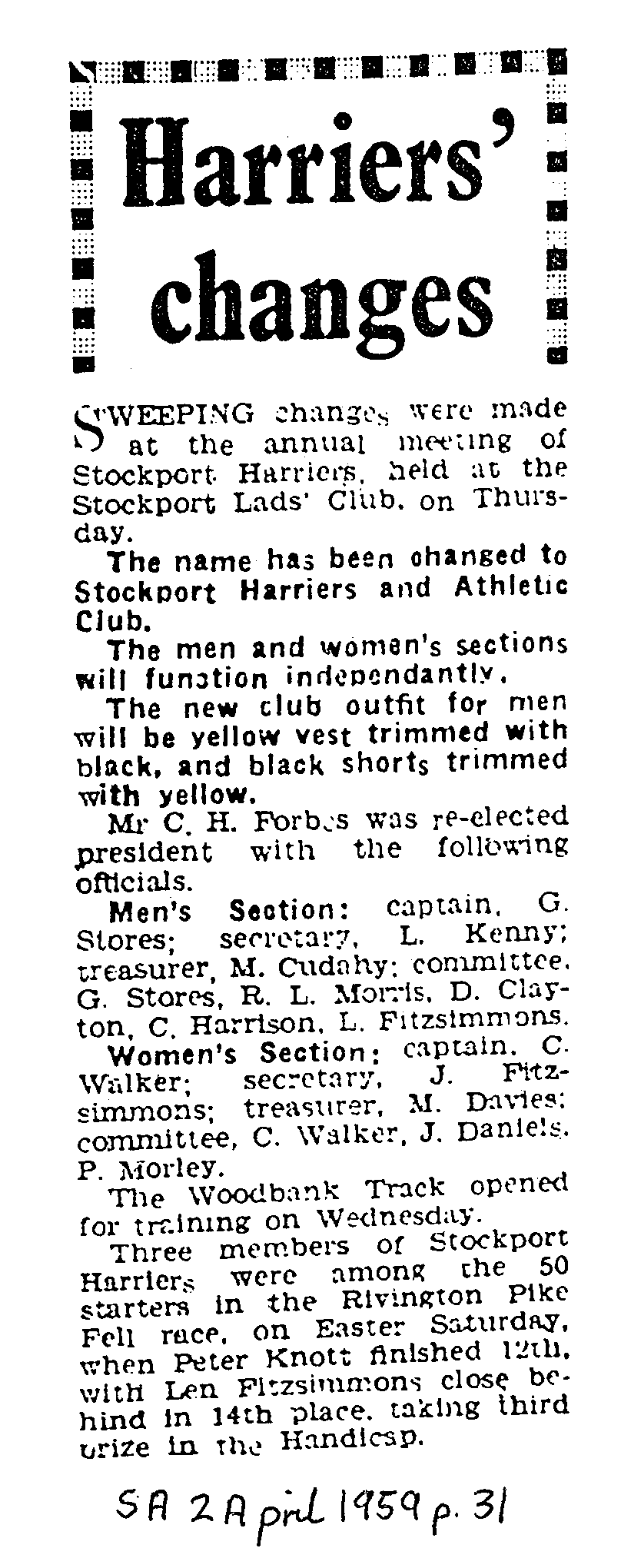 Changes press cutting-1959